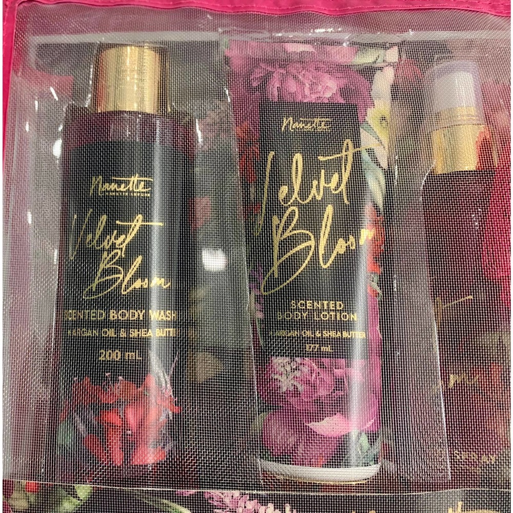 Nanette Lepore Velvet Bloom Bath collection: Body Spray, Lotion Body wash & Pouf - Picture 3 of 6